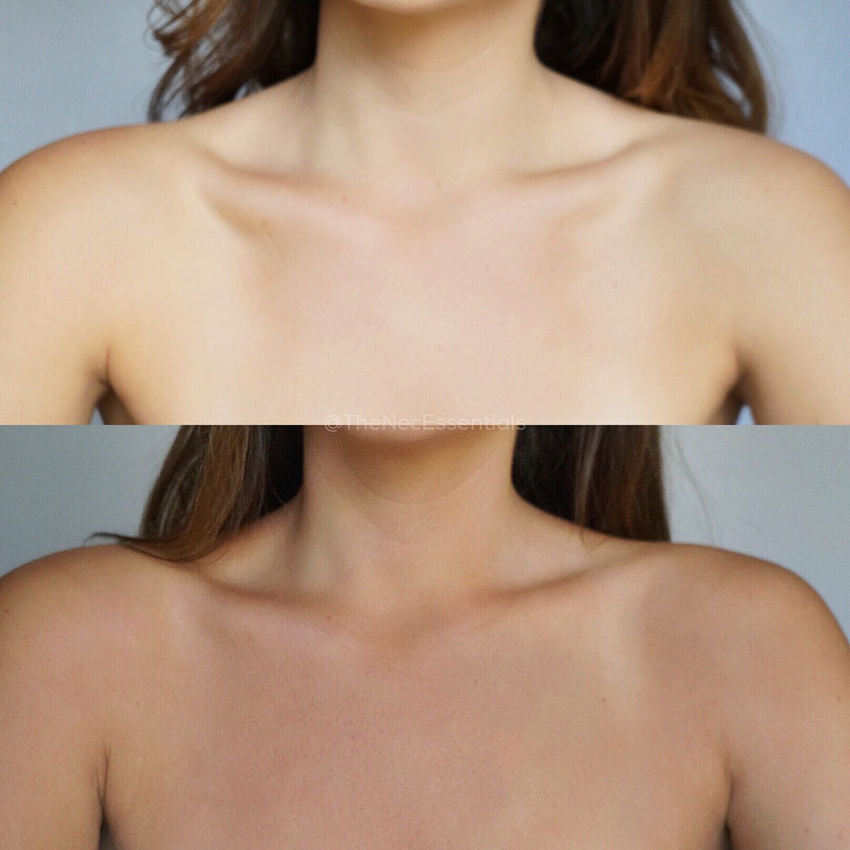 Cacao Tanning Mousse - Eco Tan natural organic self tan foam on neck and decolletage