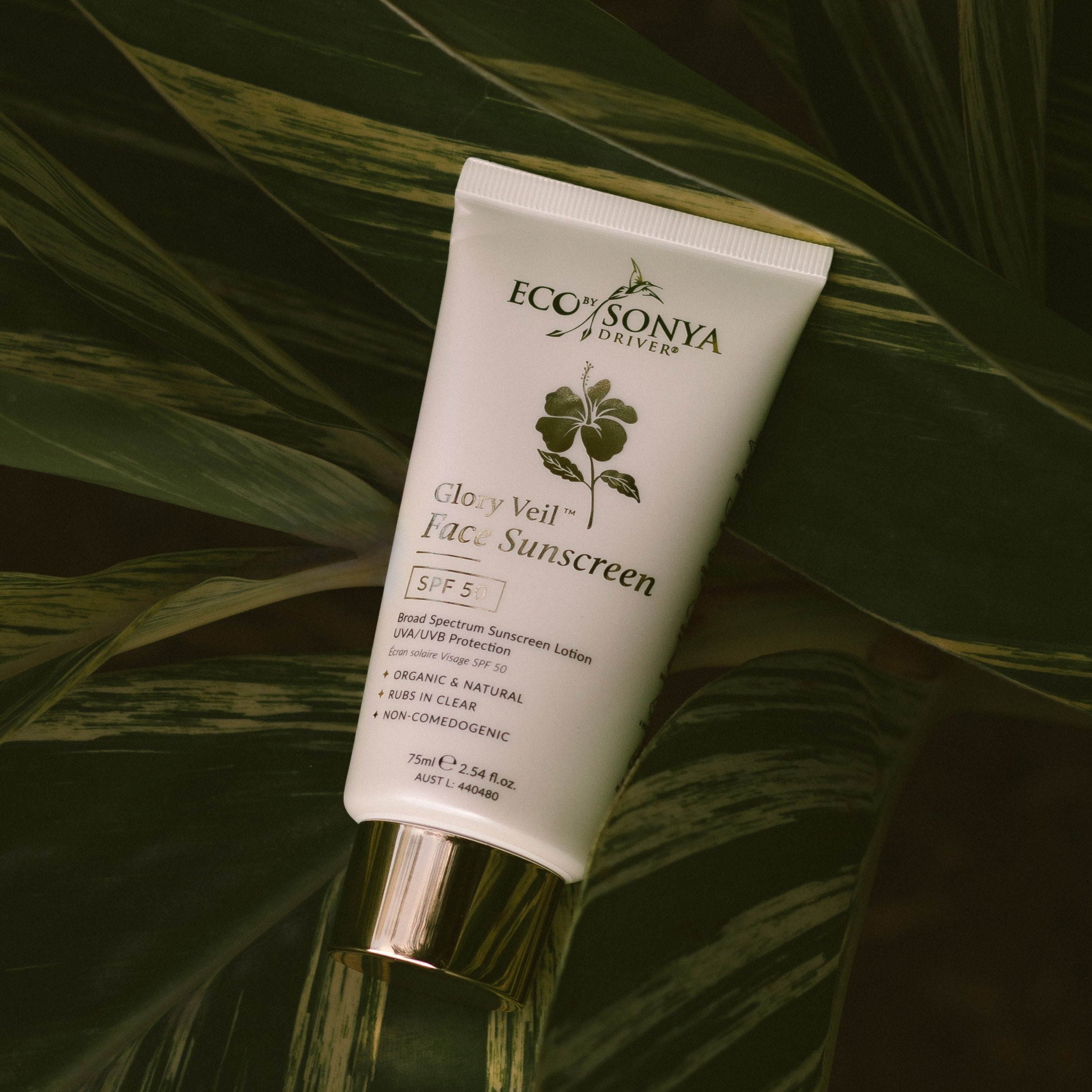 Glory Veil Face Sunscreen SPF 50 - Eco By Sonya organic zinc suncare 